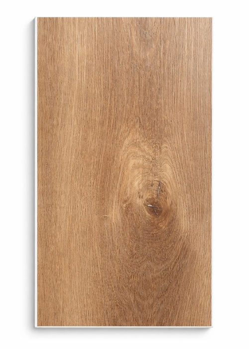 Natural Honey Oak SPC vinyl flooring close up texture, warm wood effect LVT plank 1220x183mm